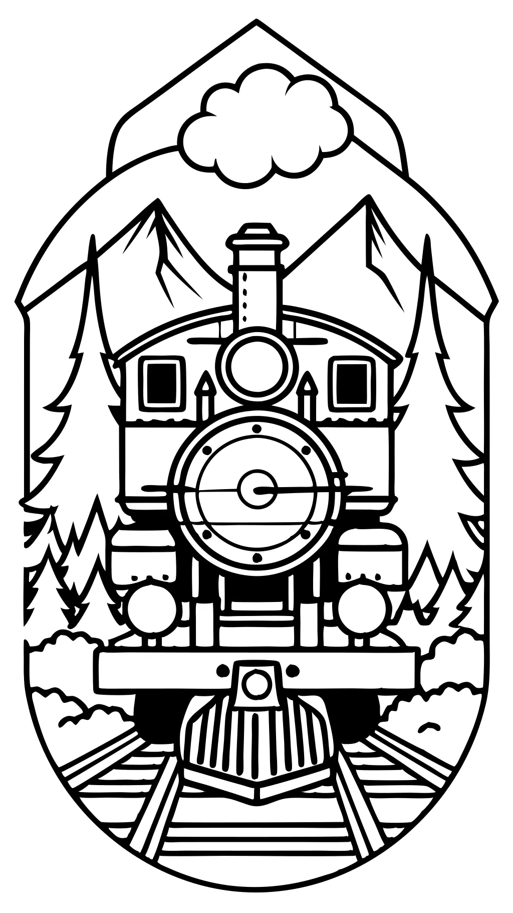 coloriages de train à vapeur